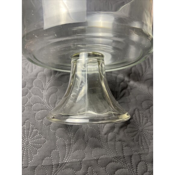 Vintage Serving Dish Trifle Bowl Clear Footed Glass 8” X 9” Home Kitchen Dessert - Picture 4 of 6